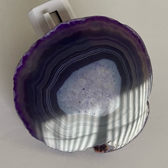 Nightlights! Set of 2 Purple Agate Stone nightlights. - Picture 5 of 5
